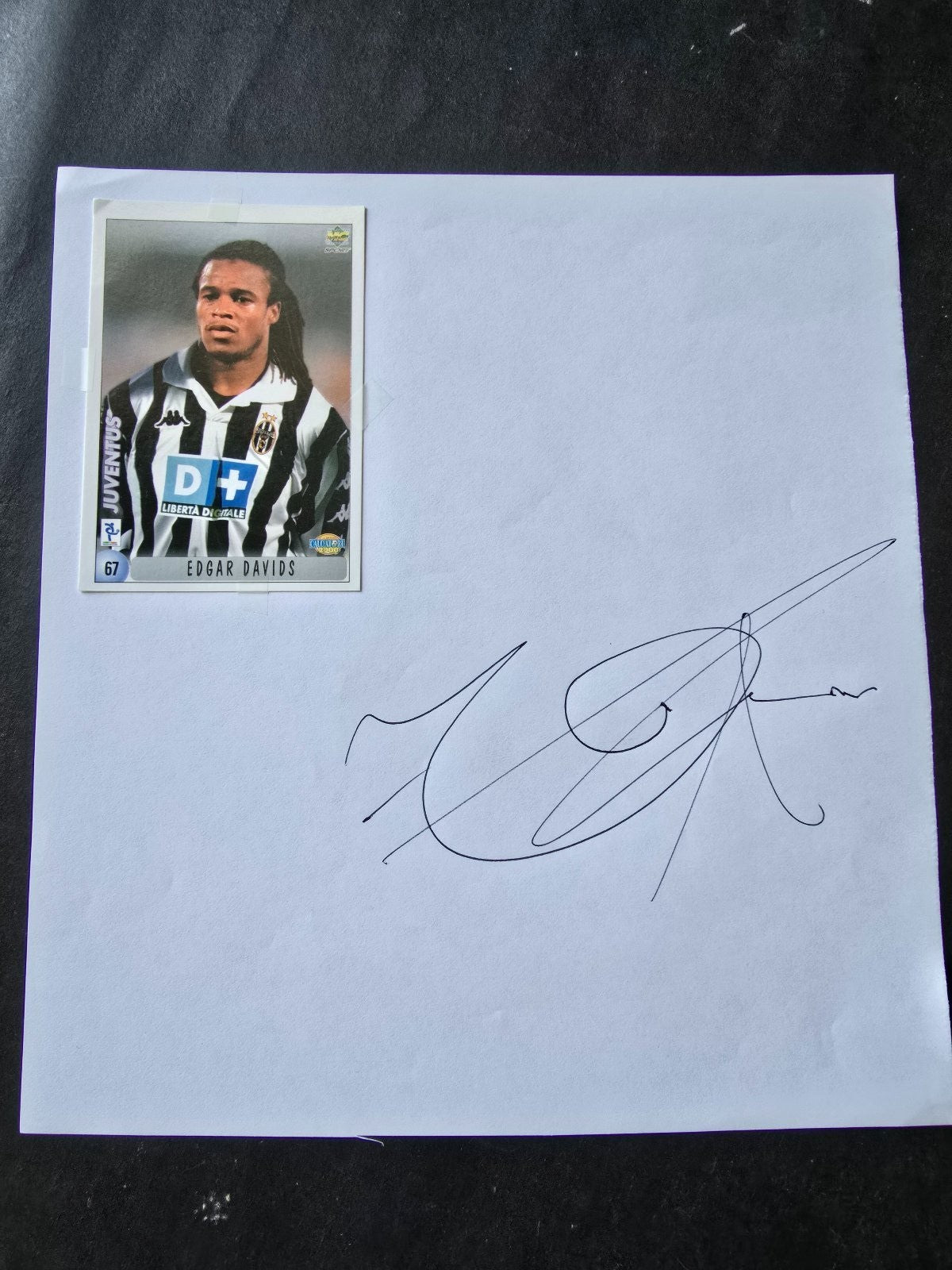 Autografo autograph originale su foglietto Edgar Davids