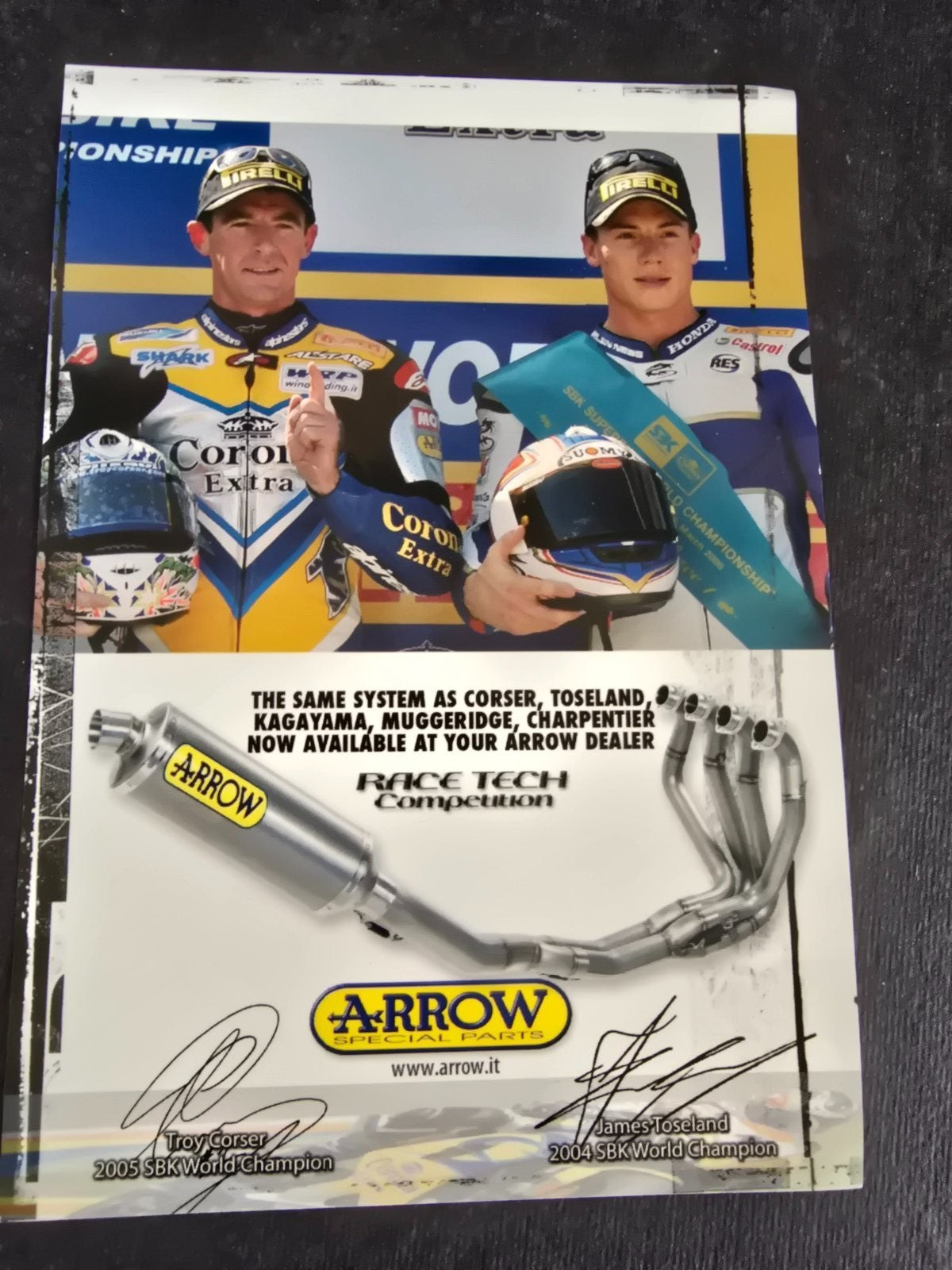 Autografo autograph originale su cartolina motogp Troy Corser Suzuki