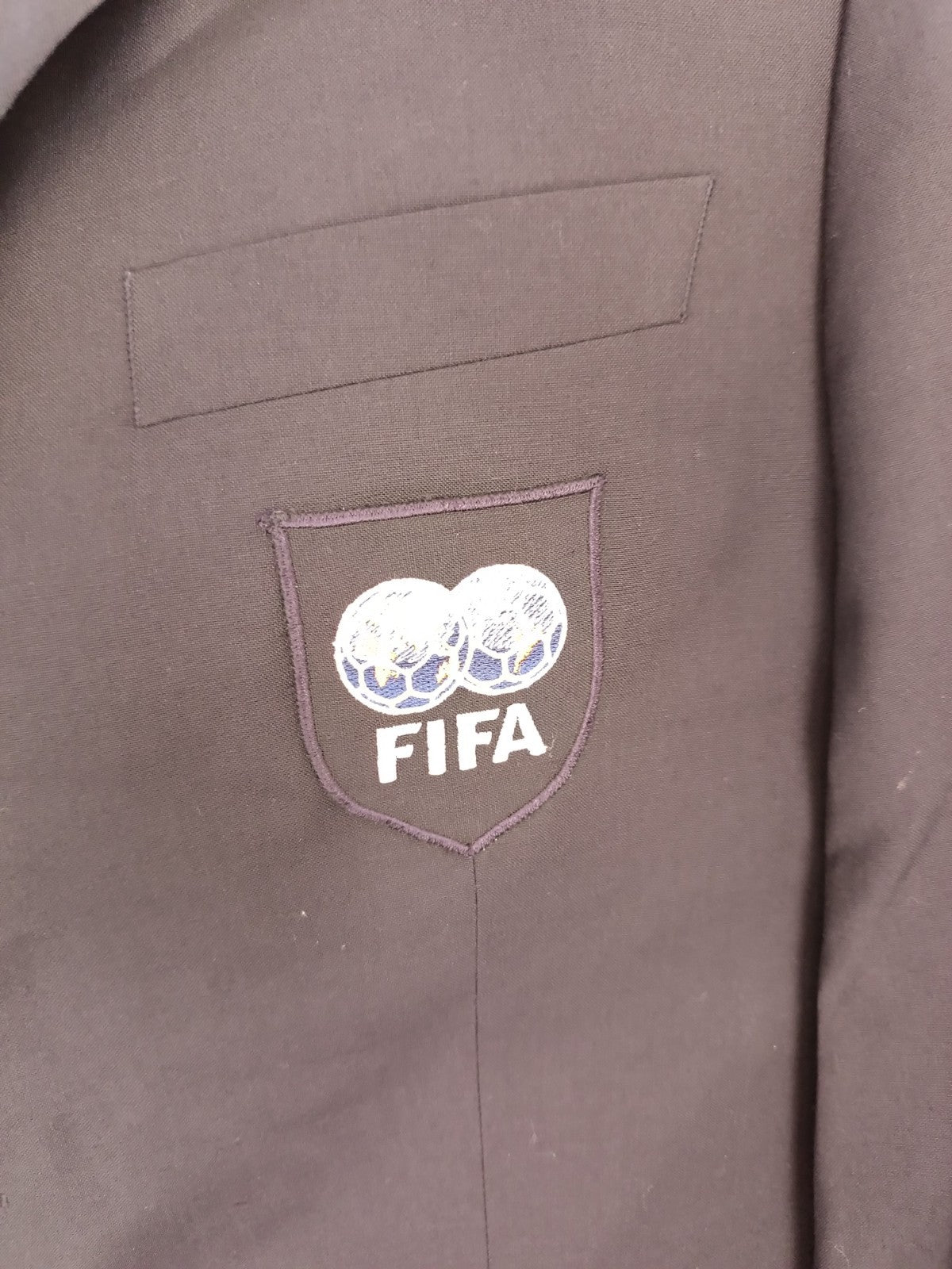 Giacca blazer nera di rappresentanza Rene Lazard ufficiale FIFA lana