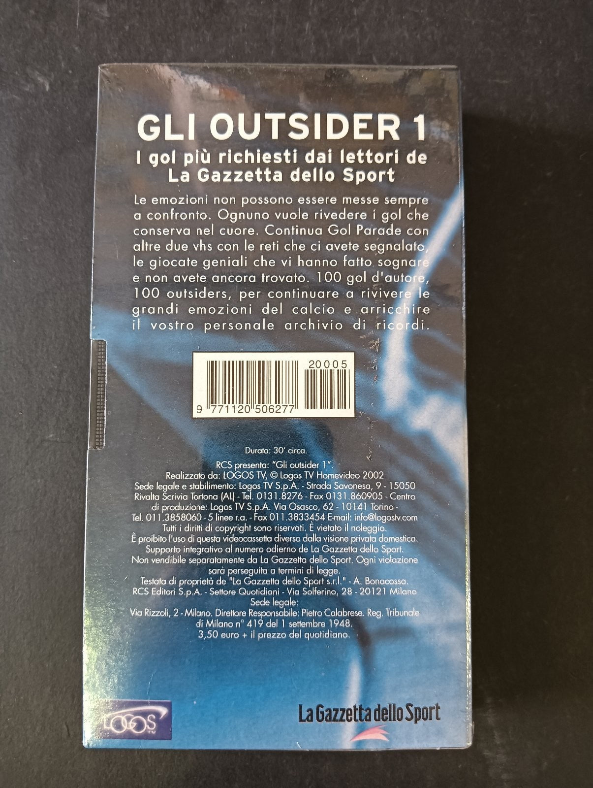 VHS GOL PARADE GLI OUTSIDER La Gazzetta dello Sport