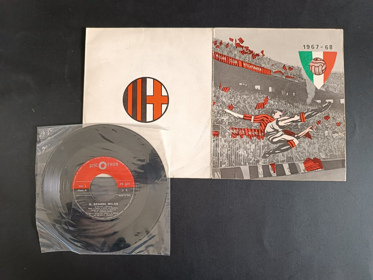 45 giri Milan 1967-68 Il grande Milan discophon intonso