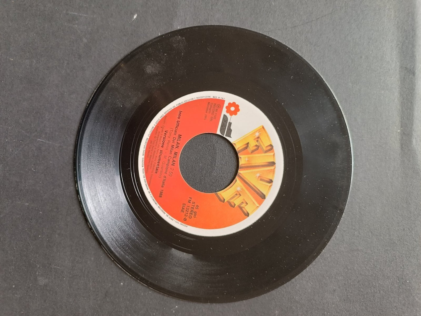 Vinile 45 giri Inno Ufficiale Del Milan Campione d'Italia