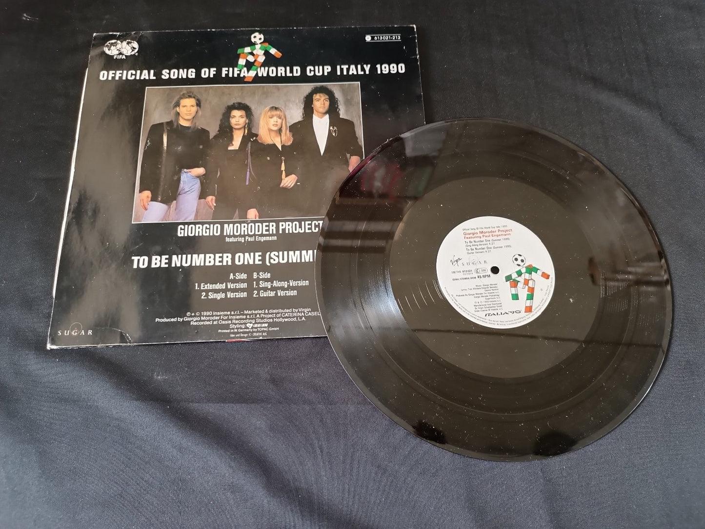 disco 33 giri official song fifa world cup italy 1990 giorgio moroder project