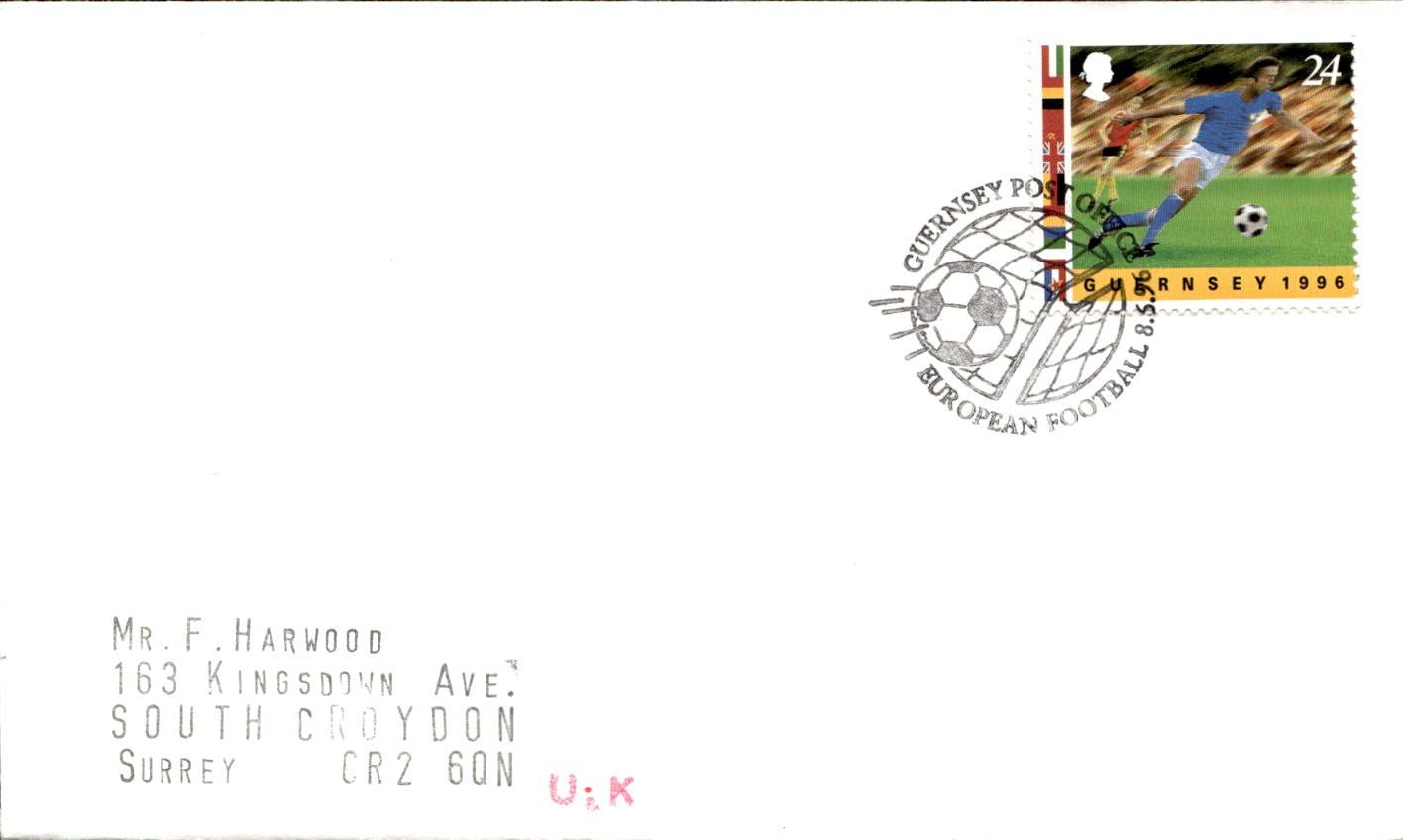 busta primo giorno Guernsey 1996