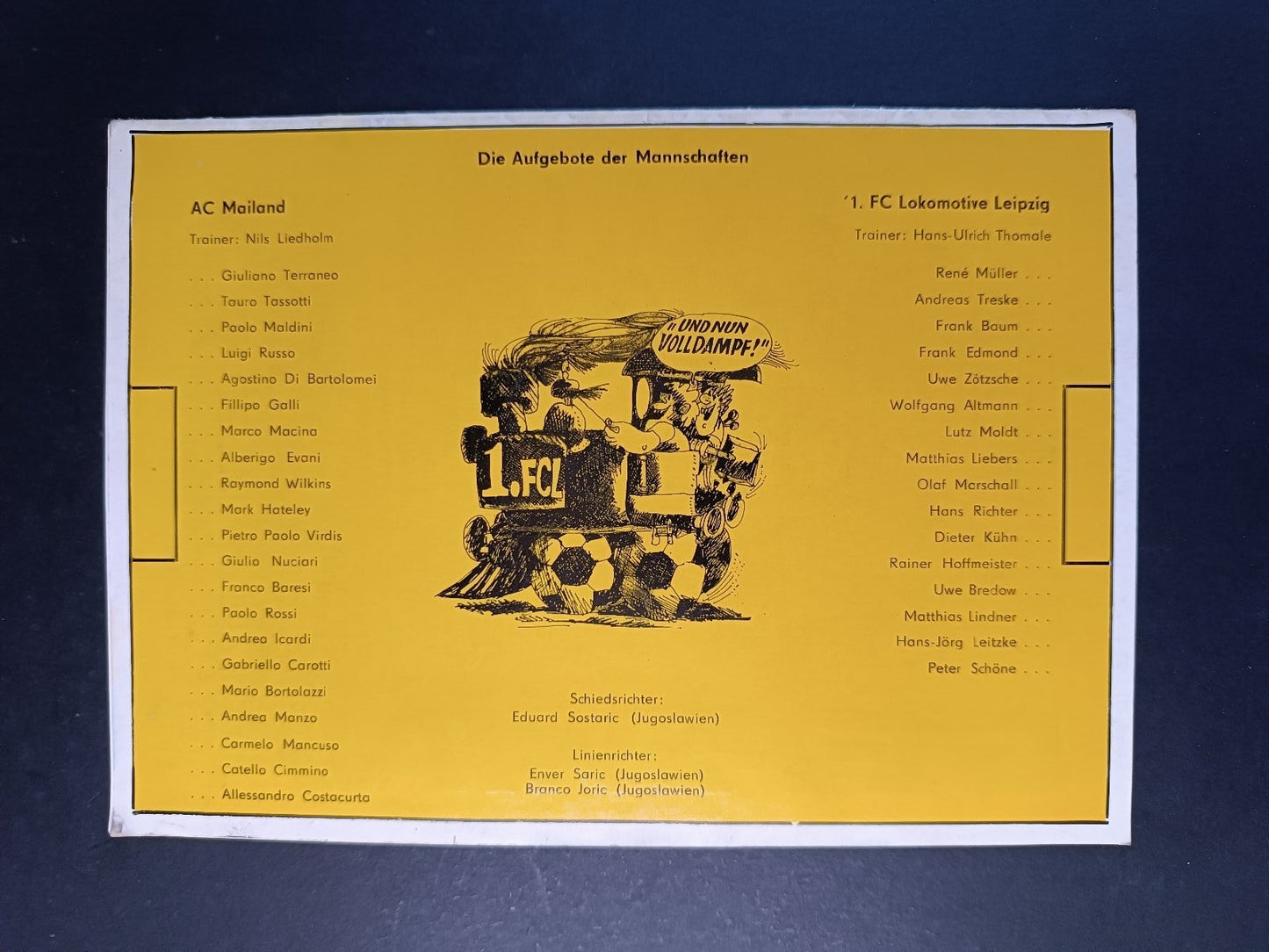 programma AC MAILAND UEFA-CUP-WETTBEWERB (tedesco) 1985 Milan
