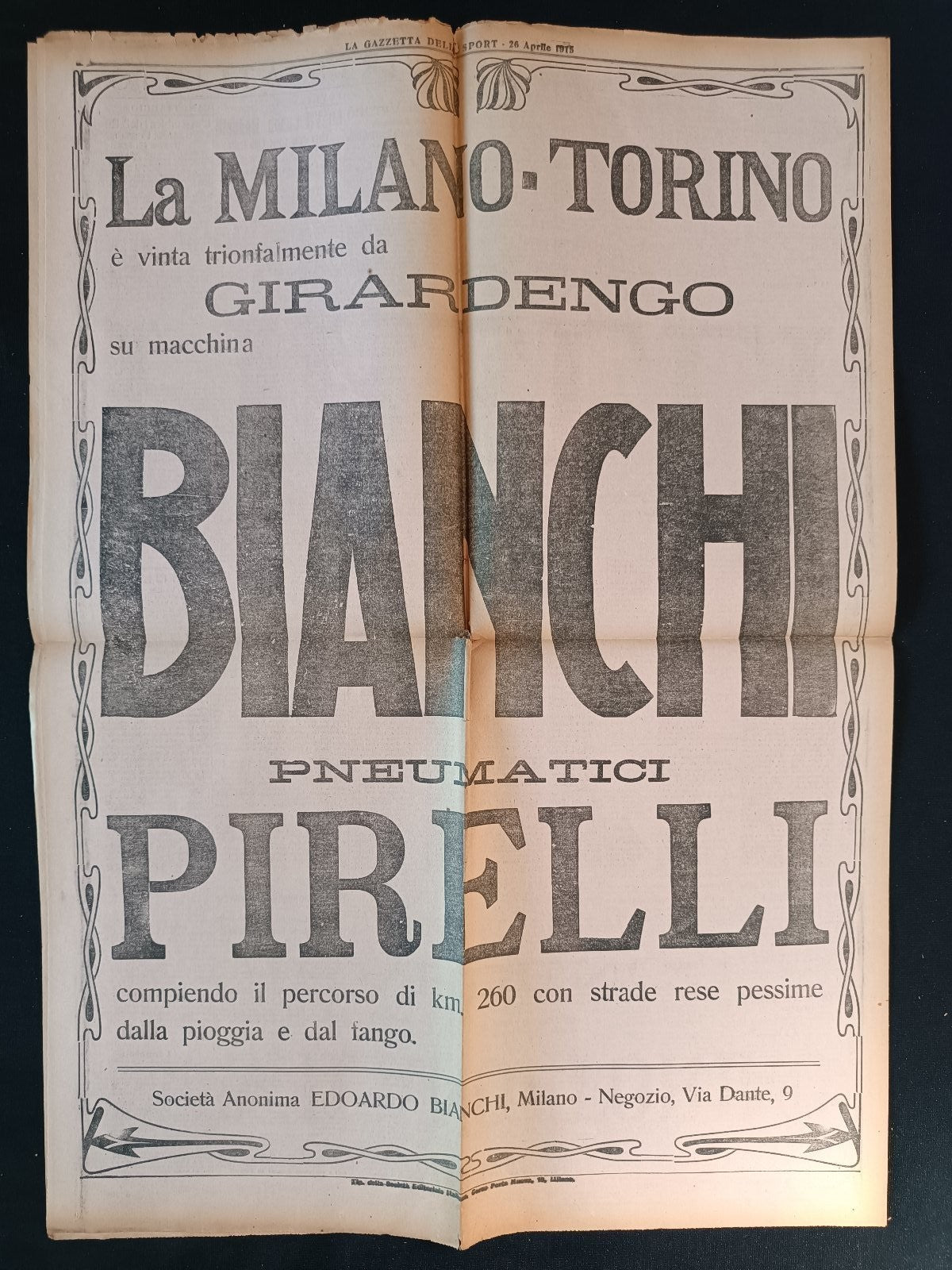 rivista La gazzetta dello sport anno 1915 numero 34 Il VII Giro d'Italia