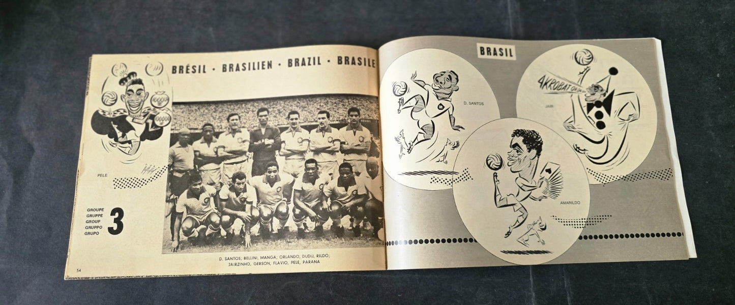 Programma Campionati del Mondo di Calcio 1966 multilingue Top Player & Rookie