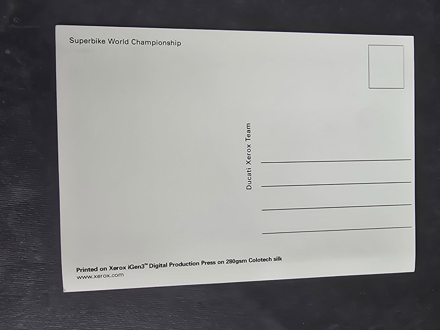 Autografo autograph originale su cartolina gp Lorenzo Lanzi motociclismo