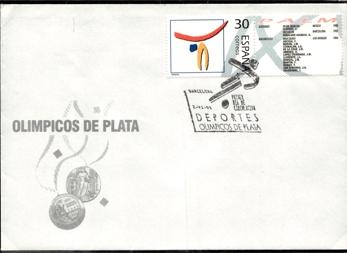 busta primo giorno Olimpico de Plata 1995