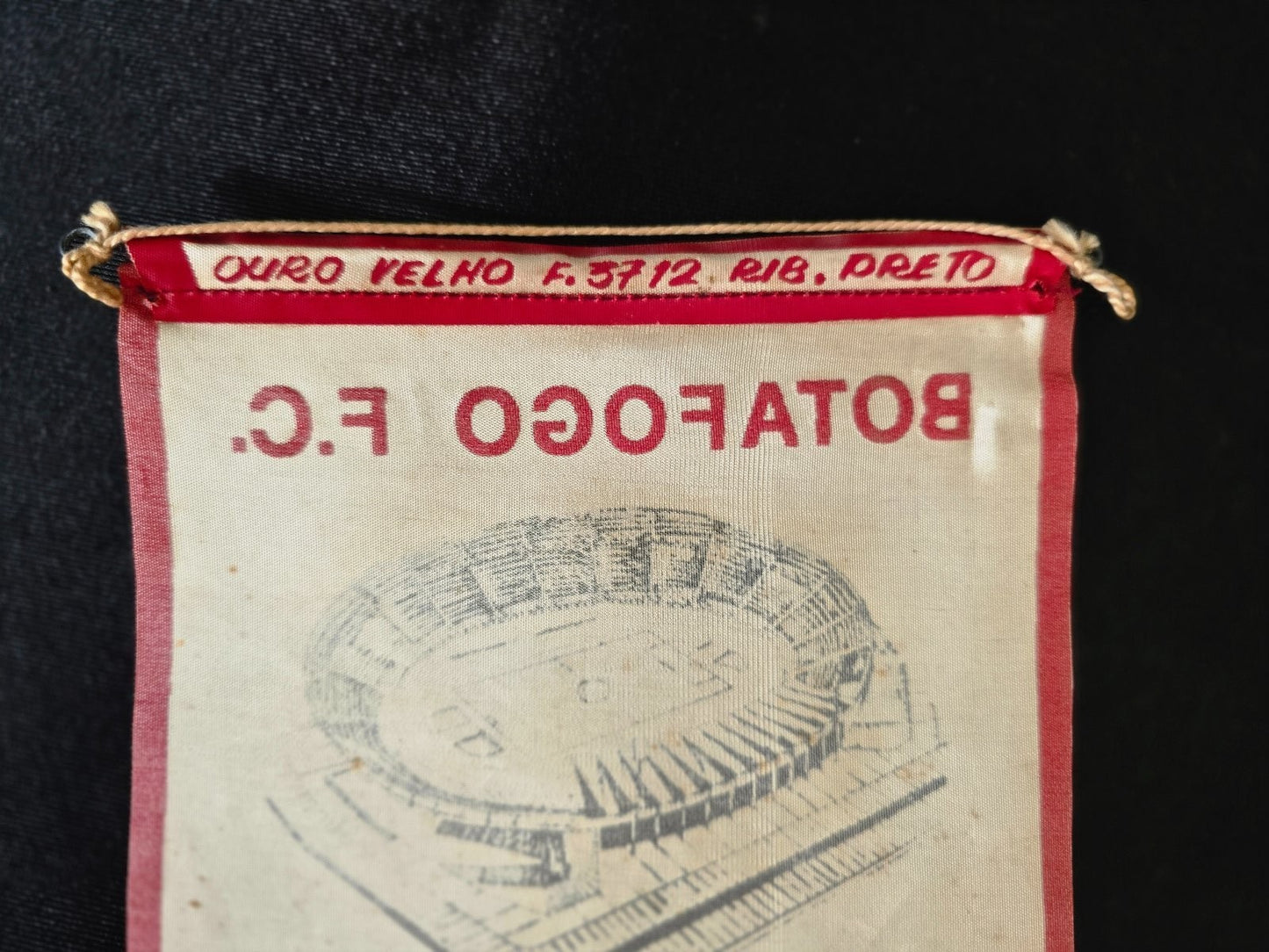 old Gagliardetto pennant banderin BOTAFOGO F.C Ano cinquantenario 1968 B.F.C.