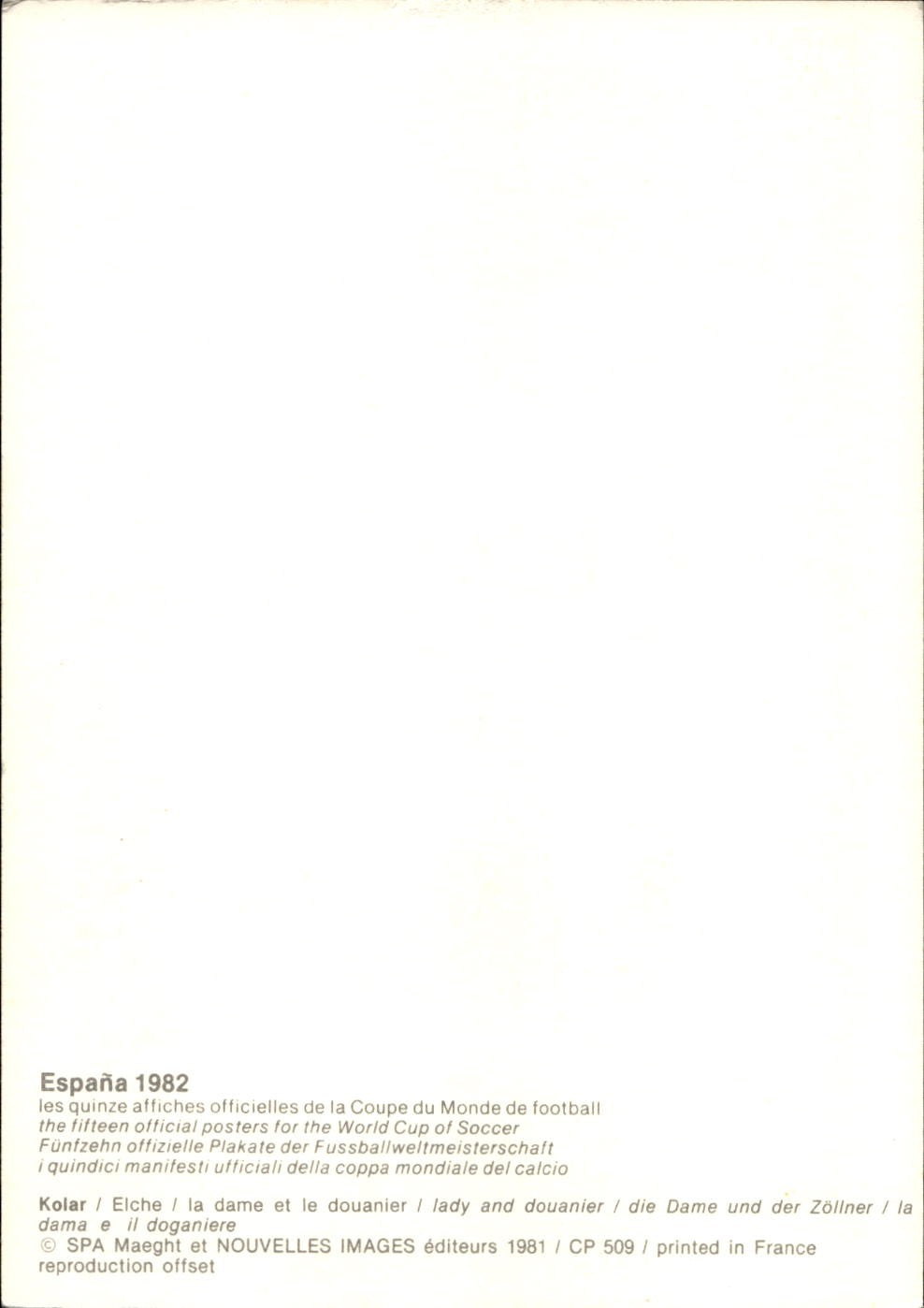 cartolina calciatori Espana 82 Elche