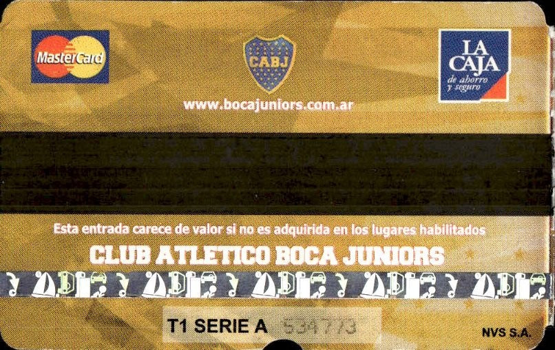 biglietto stadio BOCA JRS VS INDEPENDIENTE