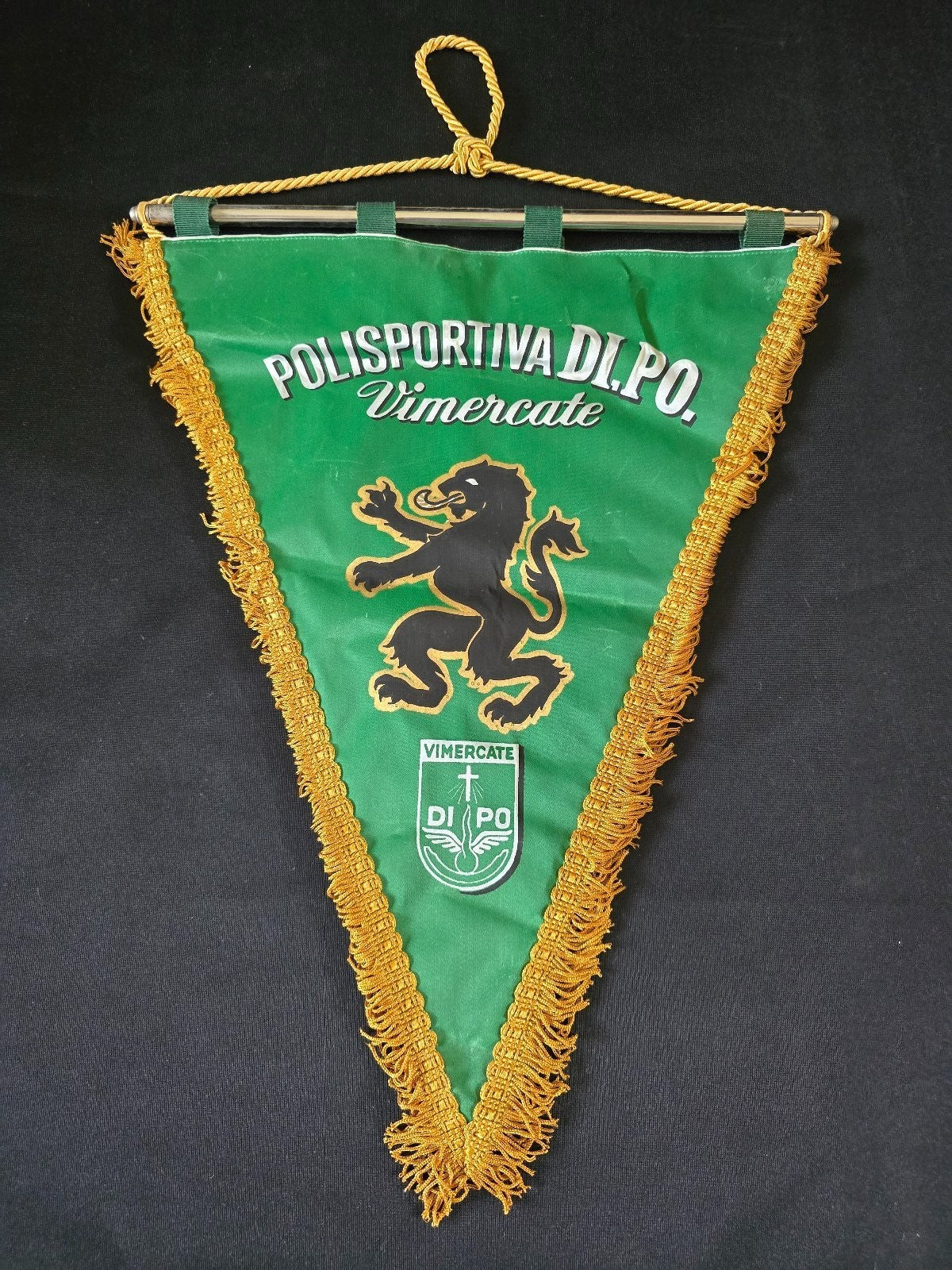 VECCHIO Gagliardetto Pennant POLISPORTIVA DI.PO. VIMERCATE ANNI 70