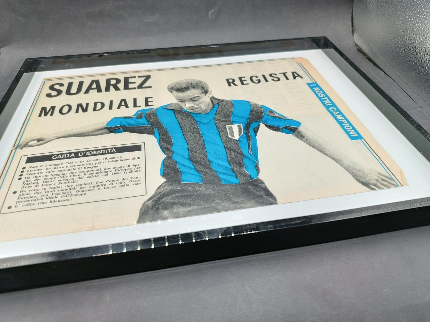 quadro SUAREZ Regista Mondiale - I nostri campioni Museo San Siro Arisi