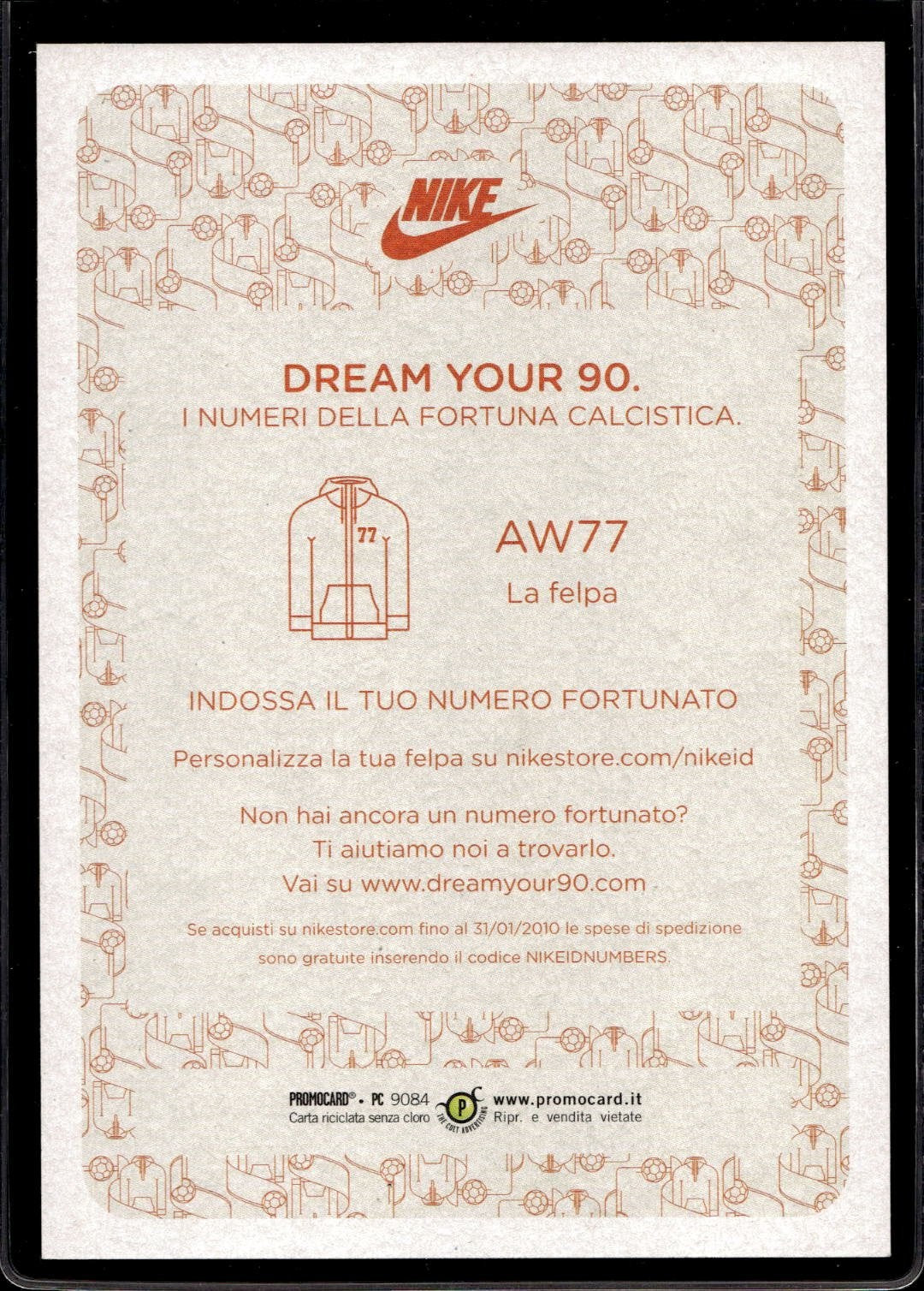 cartolina postcard Calcio Milan Promocard #9084 Pato
