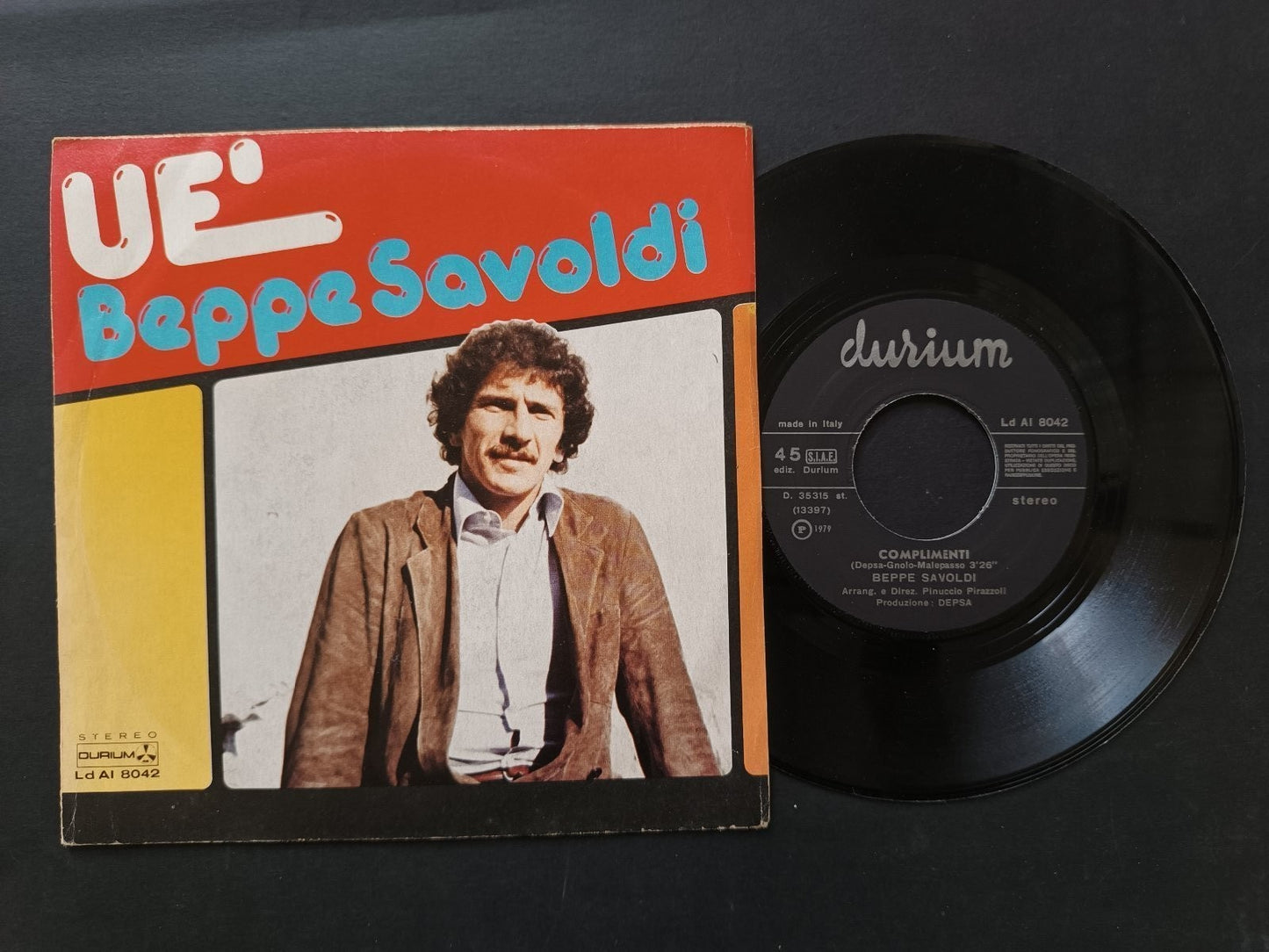 Vinile 45 giri UE' Beppe Savoldi