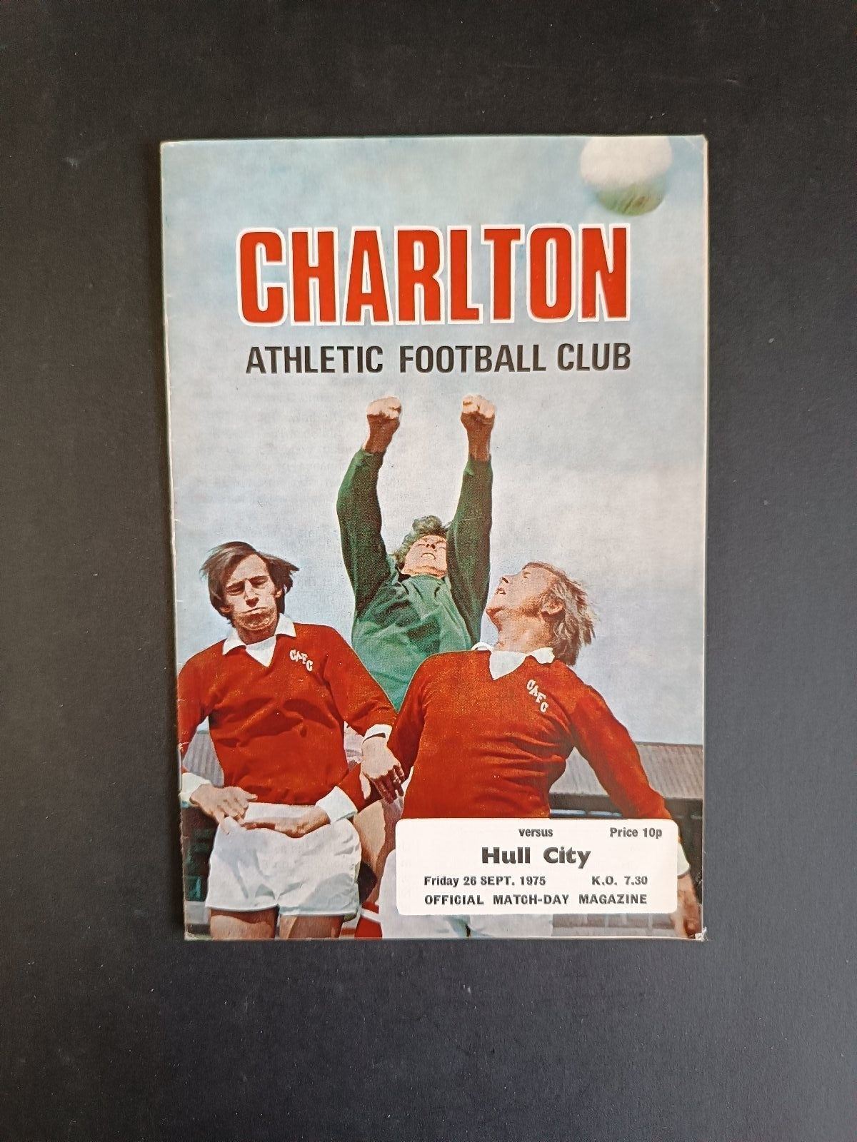 programma calcio Charlton Athletic vs Hull City 1975