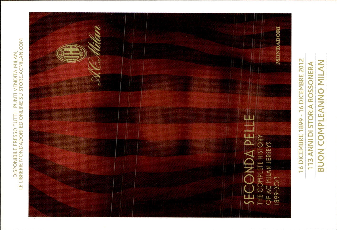cartolina postcard Calcio Milan La rosa Squadra Auguri Natale 2013