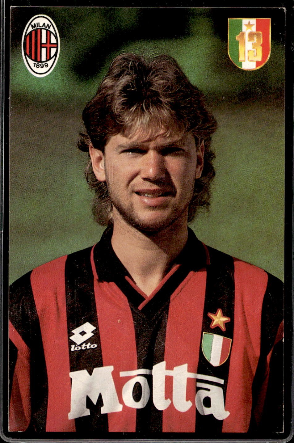 cartolina postcard Calcio Milan MOTTA Raducioiu