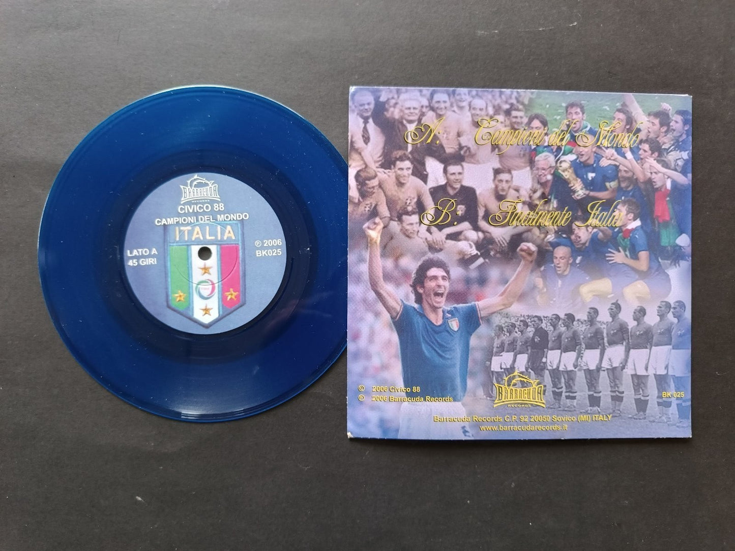 Vinile 45 giri CIVICO 88 Campioni del Mondo