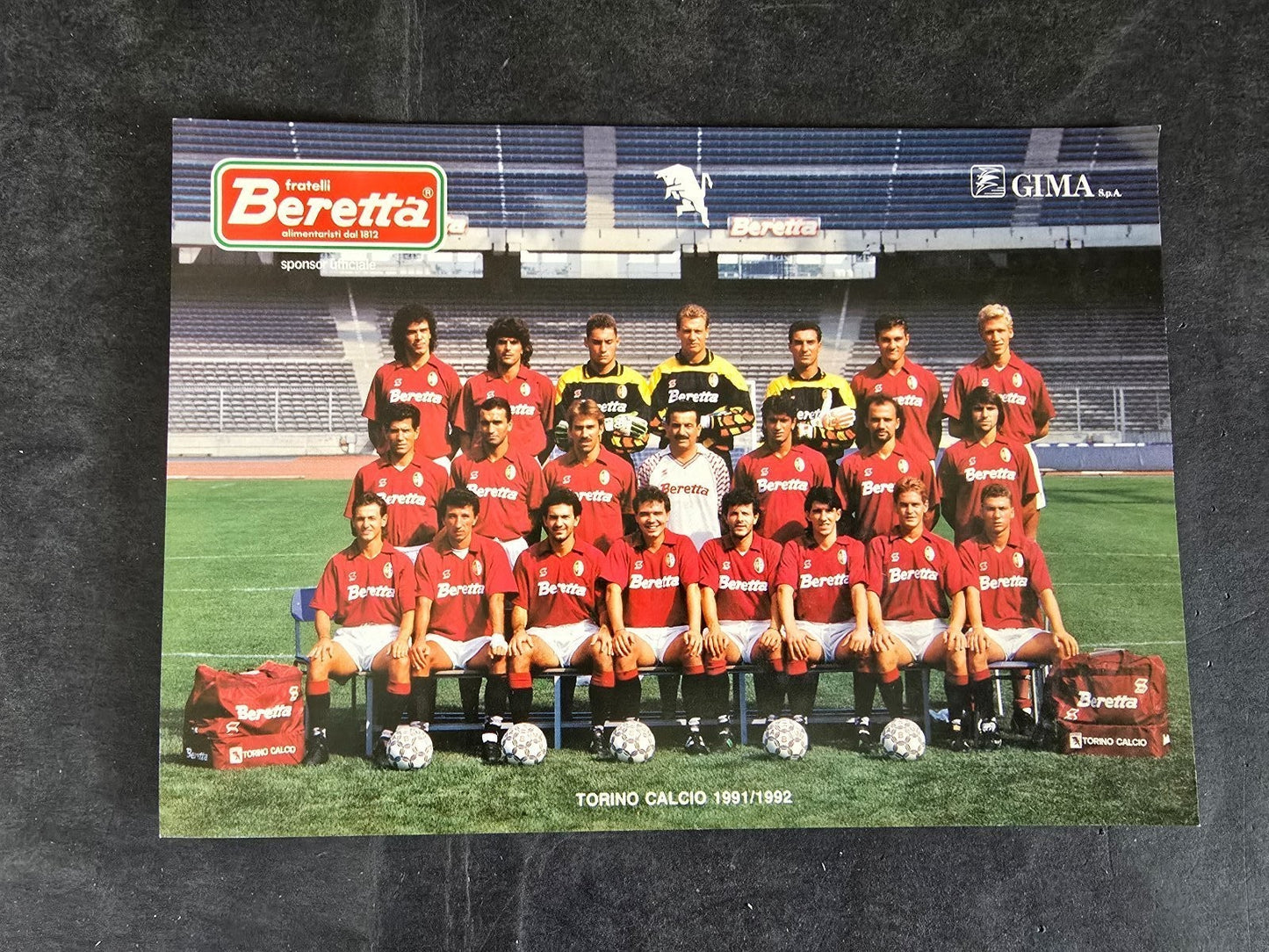 Cartolina Autografi stampati Torino Calcio 1991/92 ufficiale Lotto Beretta