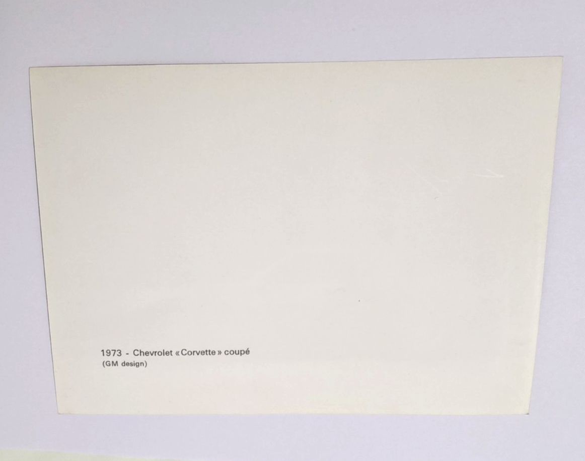 FOTO originale 1973 Chevrolet Corvette coupè PININFARINA 177x127 mm fianco
