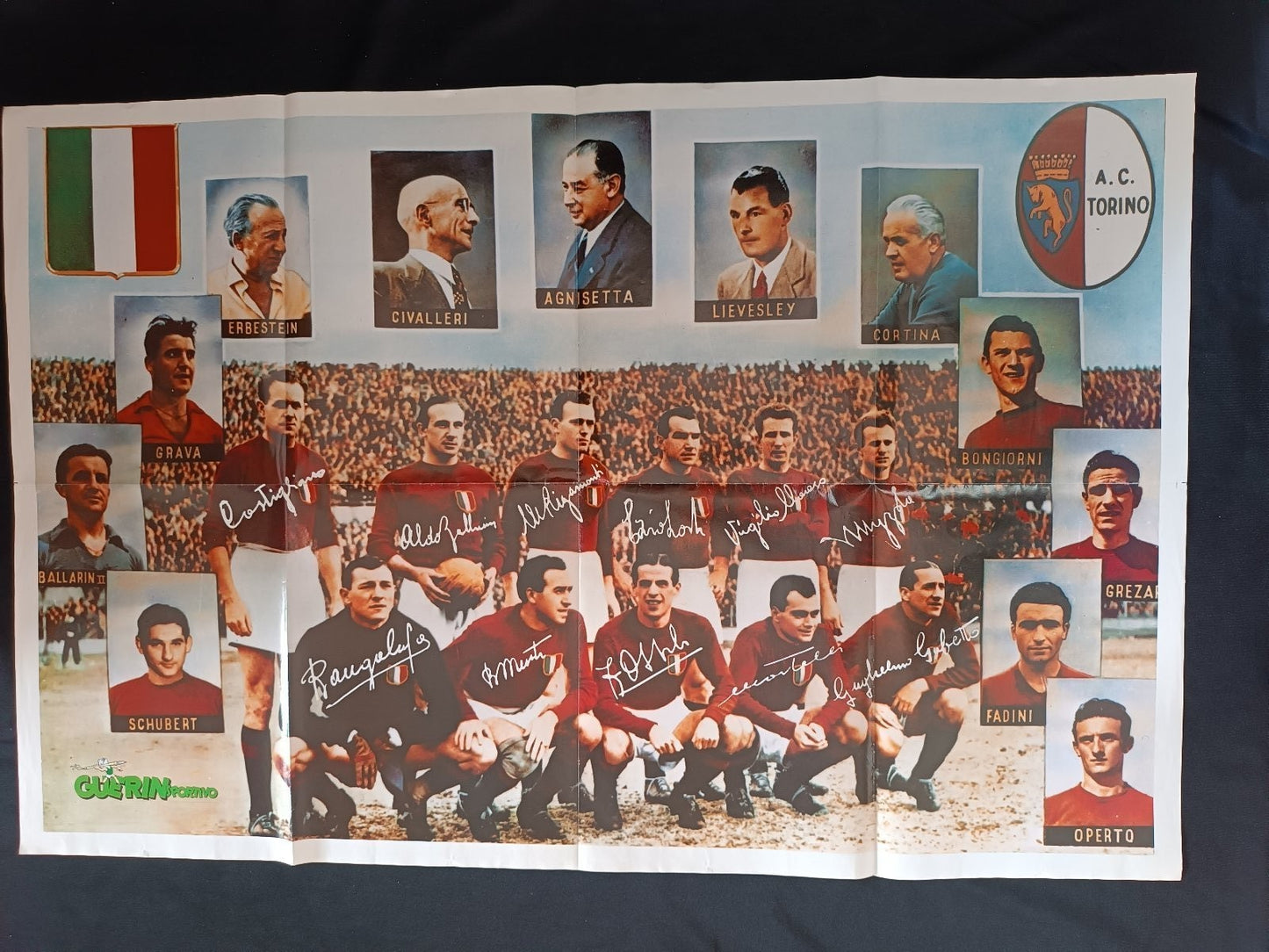 rivista poster Guerin Sportivo IL GRANDE TORINO n 12/13 - 1989