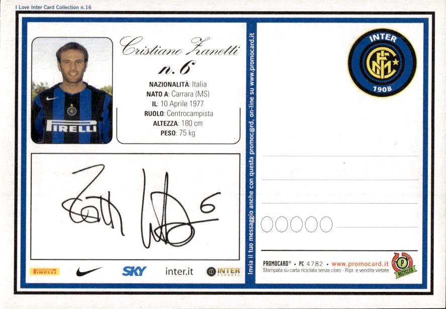 Cartolina calciatore Inter Emre Bel�zo?lu con autografo stampato
