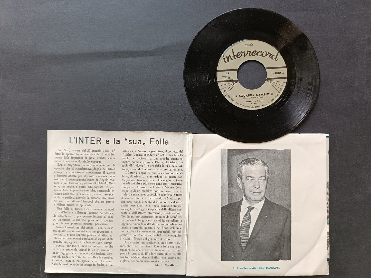 Vinile 45 giri INTER LA SQUADRA CAMPIONE