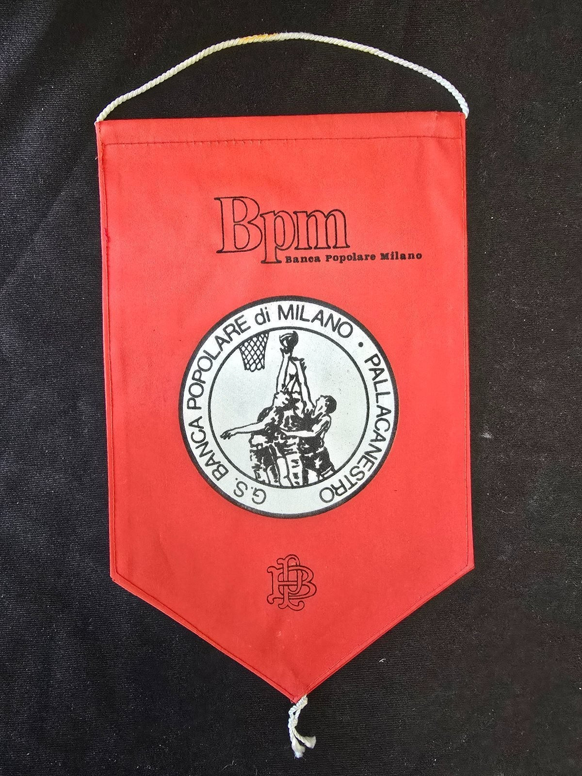 Gagliardetto Pennant Basket Pallacanestro G.s. BPM Milano anni 80