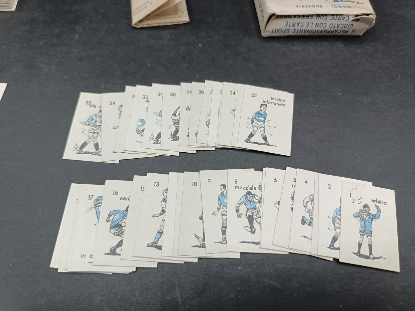 Gioco del calcio Vassone Torino carte mignon