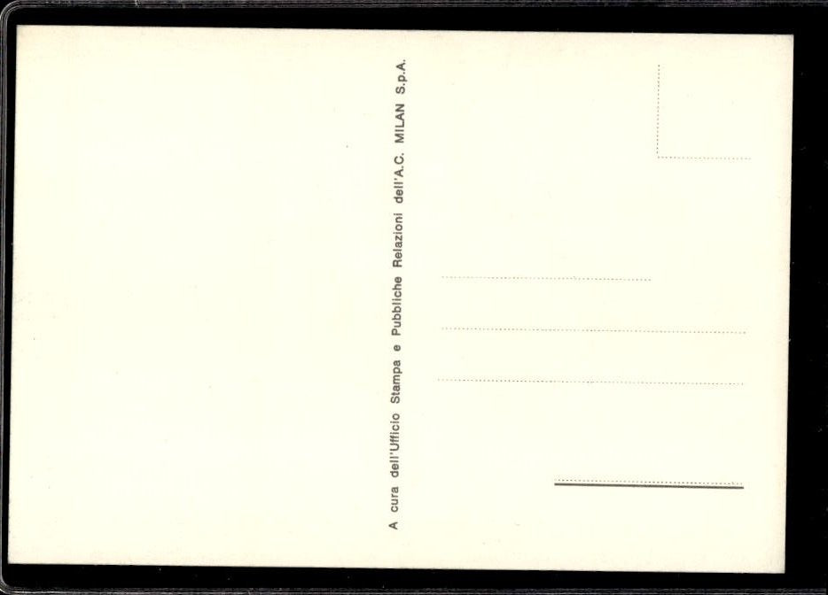 Cartolina calciatore 5 Milan con autografo stampato 1