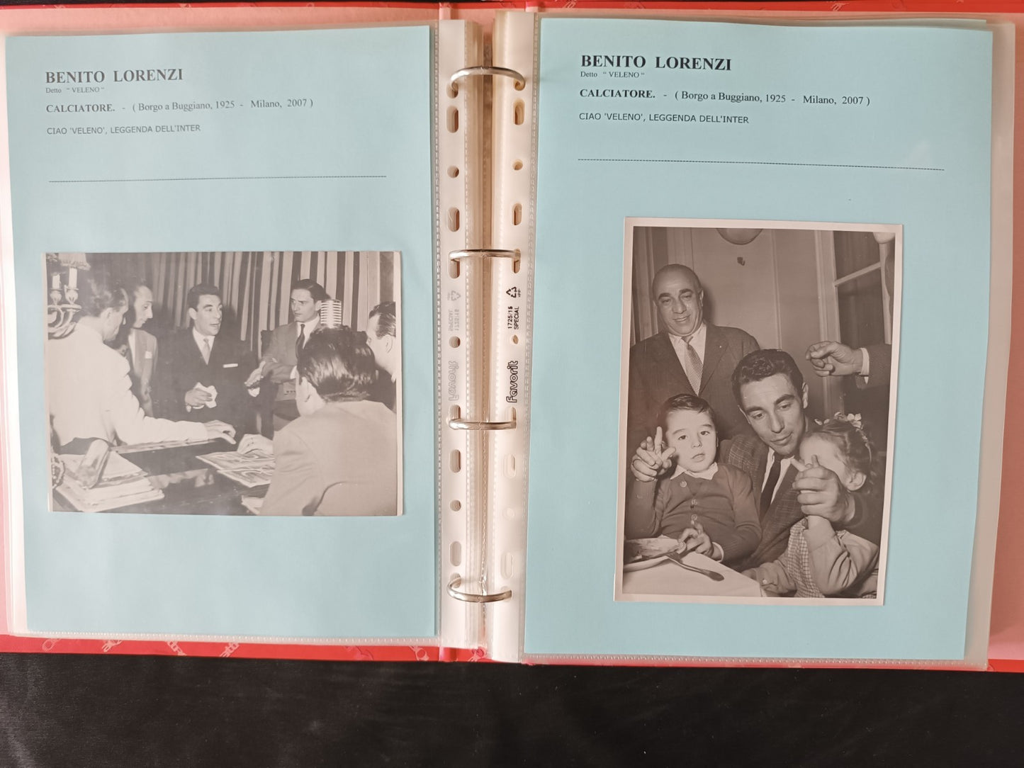 Collezione 314 foto orginali Lorenzi Benito Inter