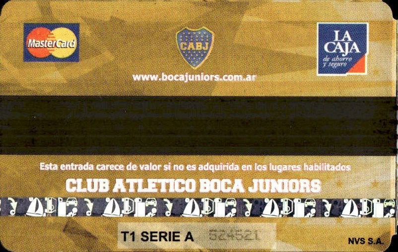 biglietto stadio BOCA JRS VS ROSARIO CENTRAL 2003 INTERCONTINENTAL 78 N 10405