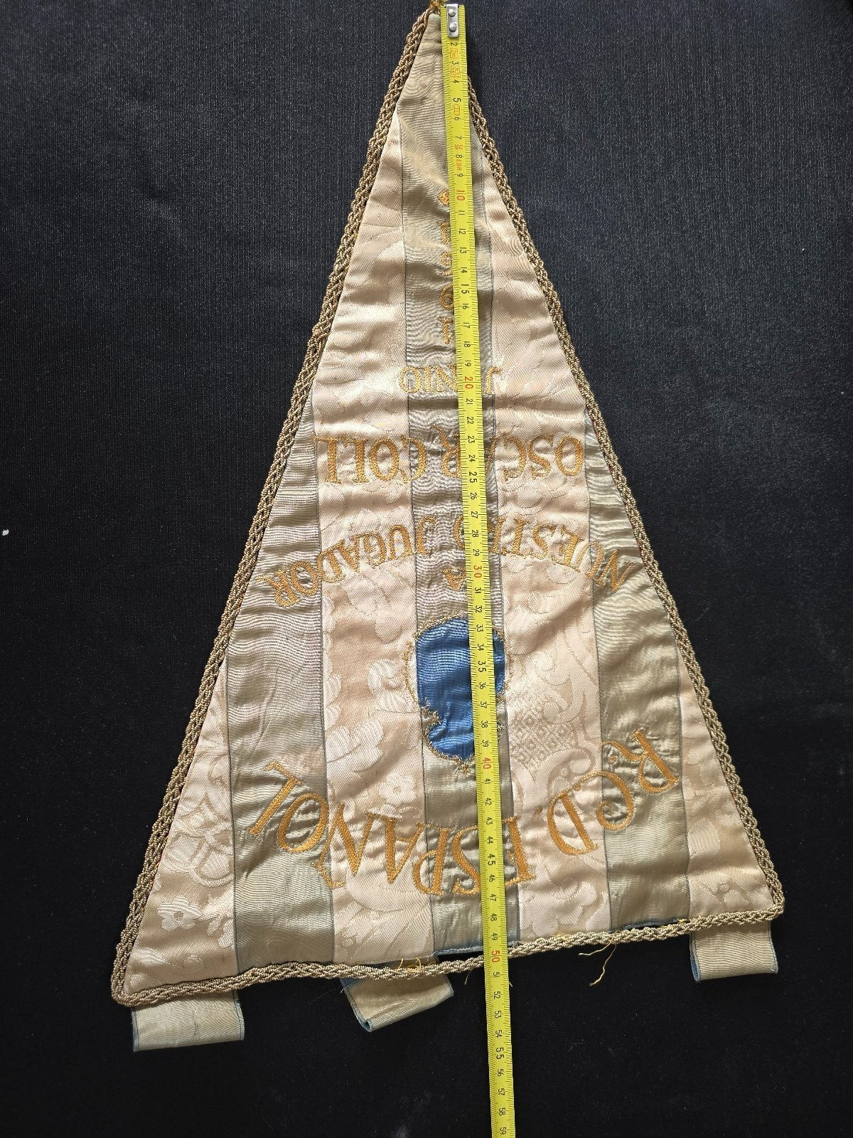 Gagliardetto pennant Banderin ricamato RCD Espanol dedicato Oscar Coll 1961
