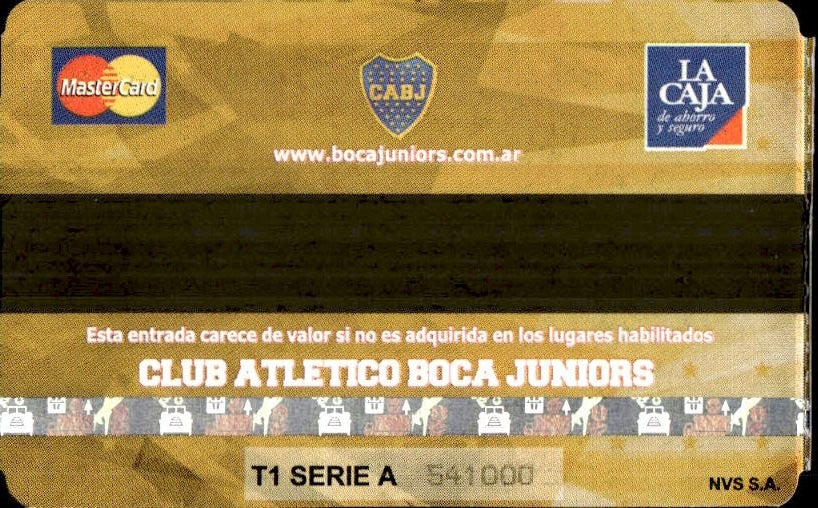 biglietto stadio BOCA JRS VS ROSARIO CENTRAL 541000