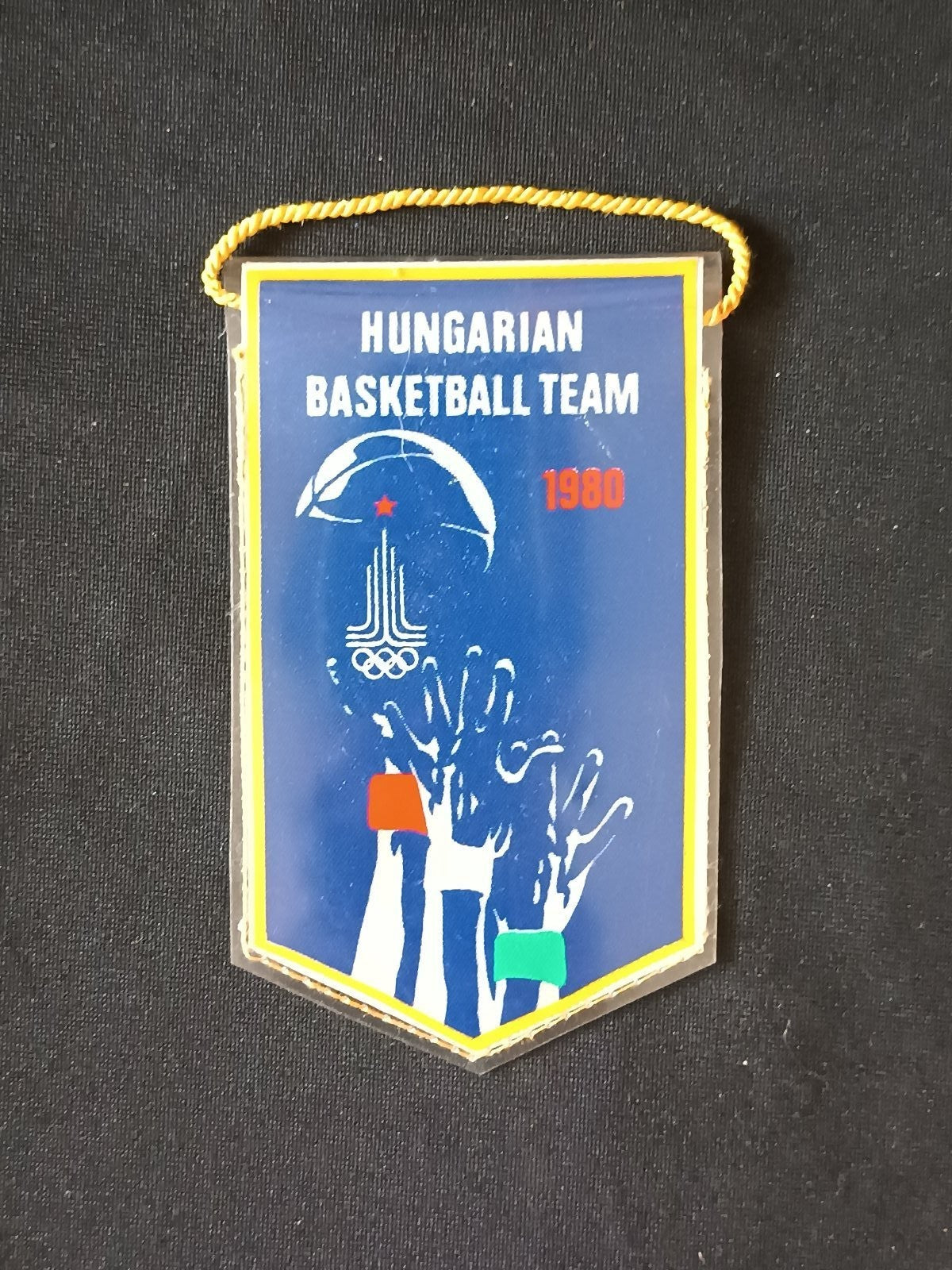 Gagliardetto Pennant Hungarian Basketball Team 1980 Vintage