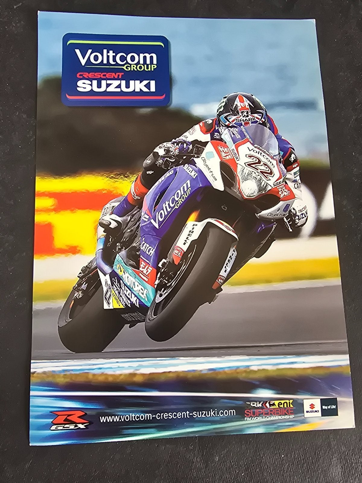 Autografo autograph originale su cartolina motogp Alex Lowes Suzuki