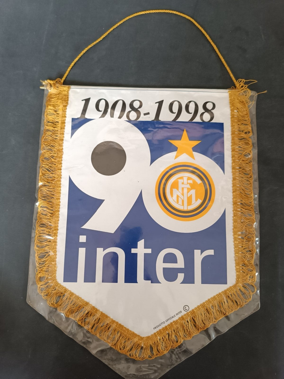 gagliardetto fanion pennant Internazionale fc milano 1908 90 anni
