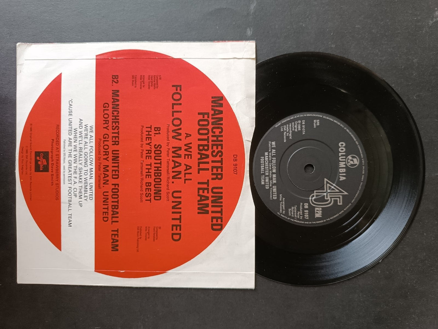 Vinile 45 giri WE ALL FOLLOW MAN UNITED Manchester United football team