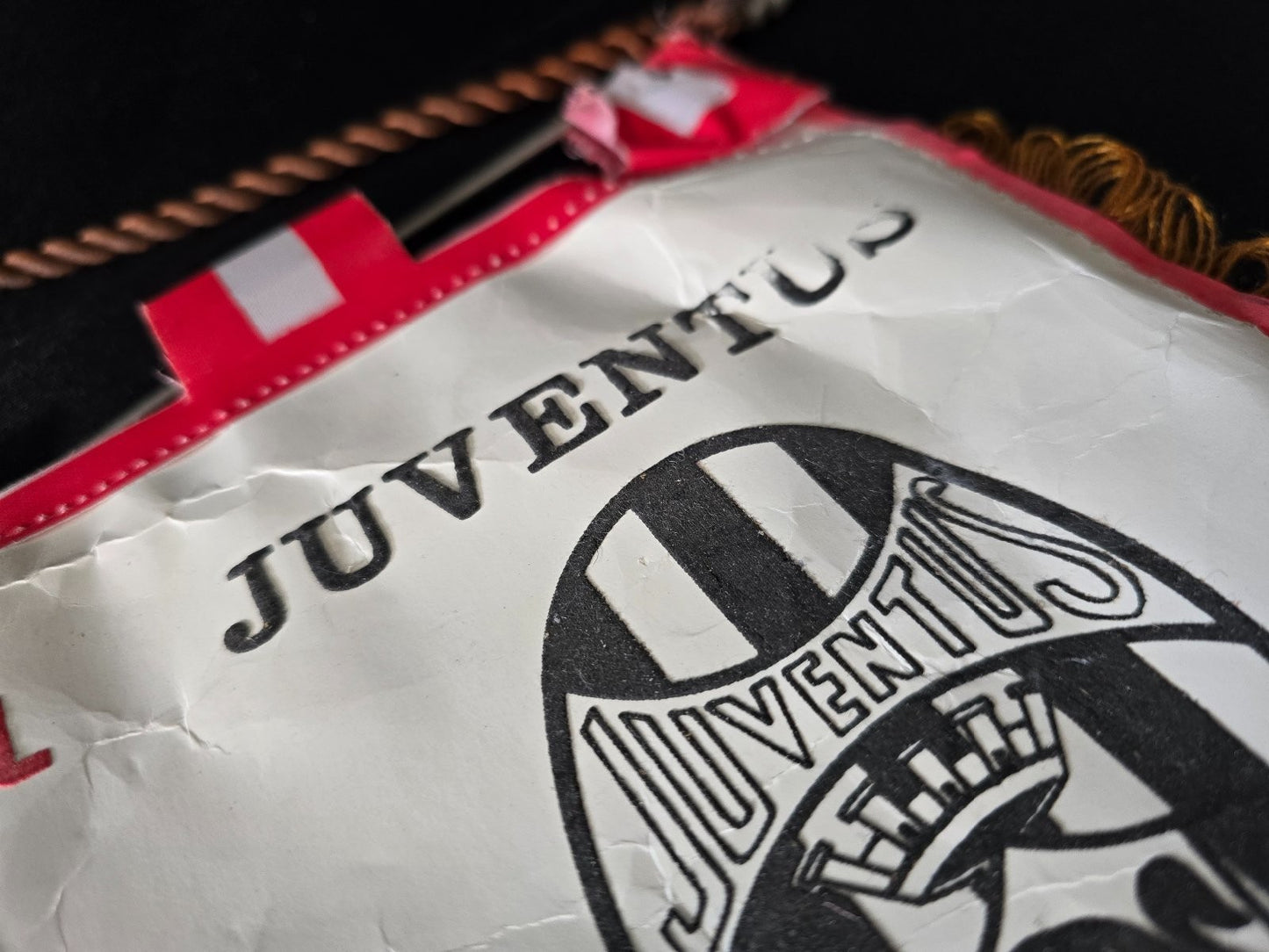 Gagliardetto pennant Juventus vs Liverpool finale coppa Campioni 1989 Hysel
