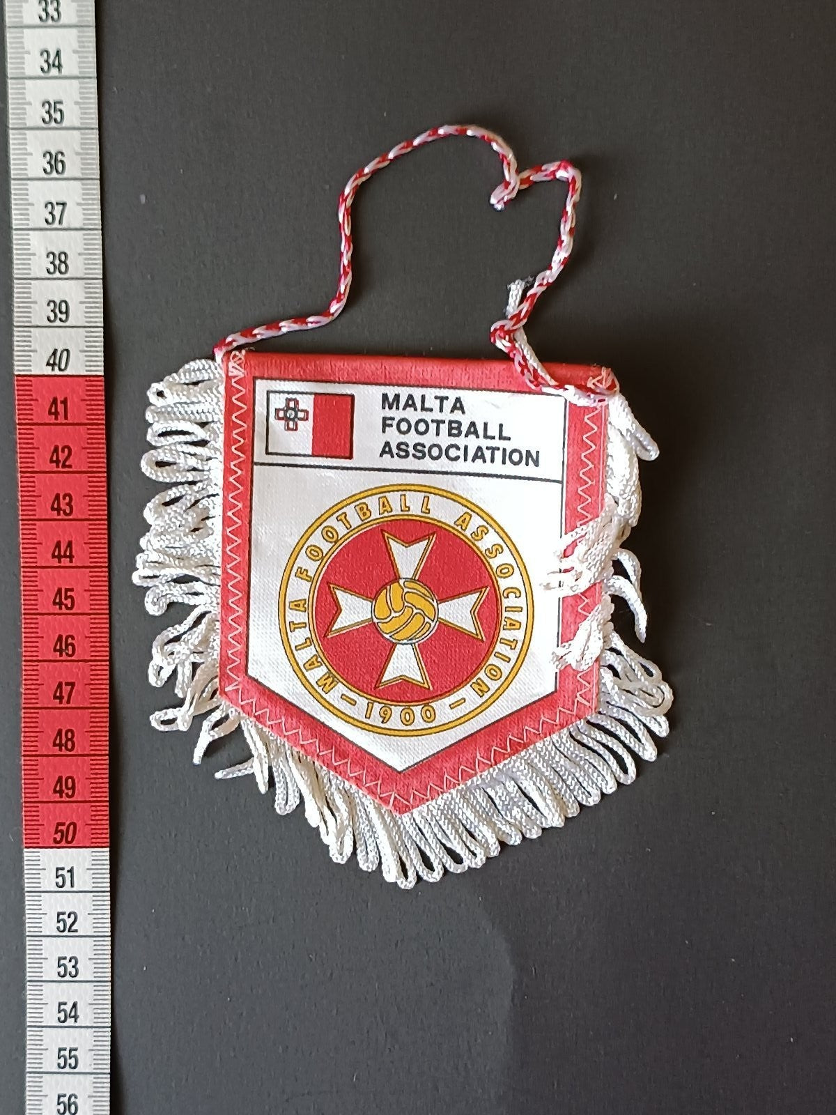gagliardetto Pennant calcio Malta football association 1900