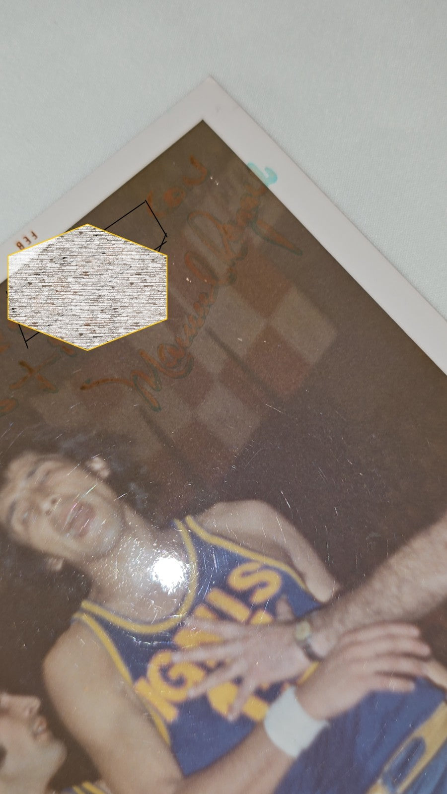 Basket IGNIS Milano Olimpia foto da campo con autografo originale MANUEL RAGA 15
