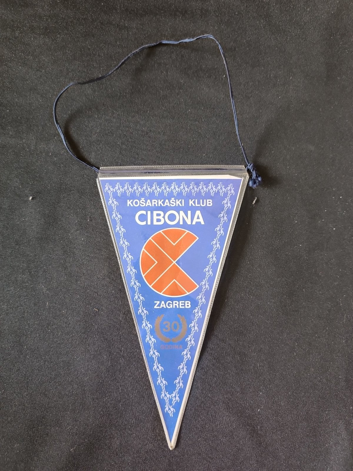 Gagliardetto Pennant KK Cibona Zagreb Jugoslavia Basket Vintage