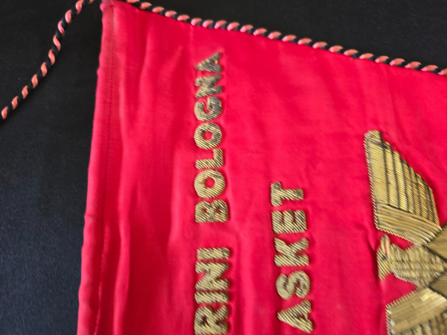 Gagliardetto ricamato SOCIETÀ CESTISTICA MAZZINI MOTOMORINI BASKET BOLOGNA 1955