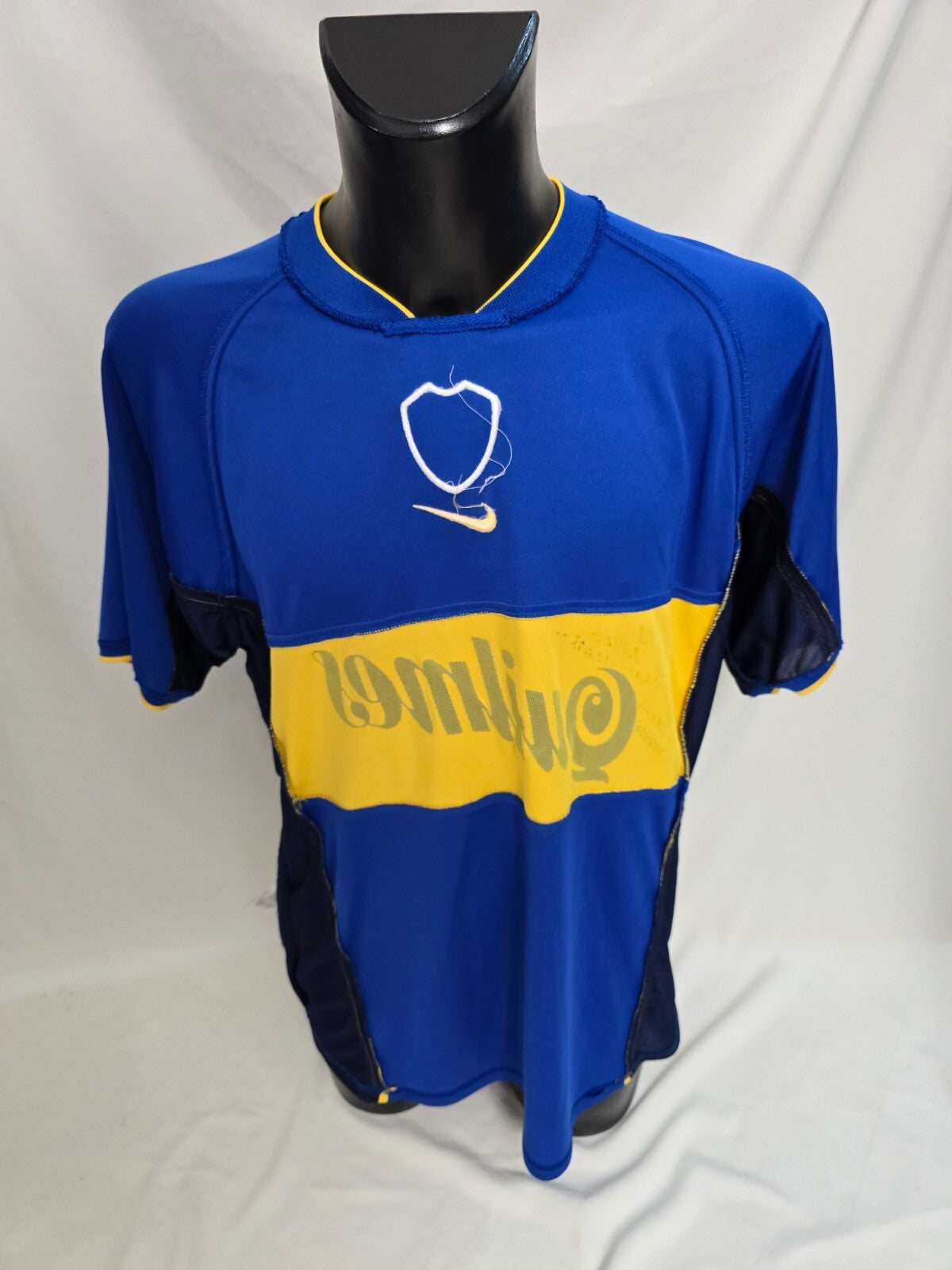 maglia Nike HOME BOCA JUNIORS 2001/2002 nr 21 Gimenez tg L autografata