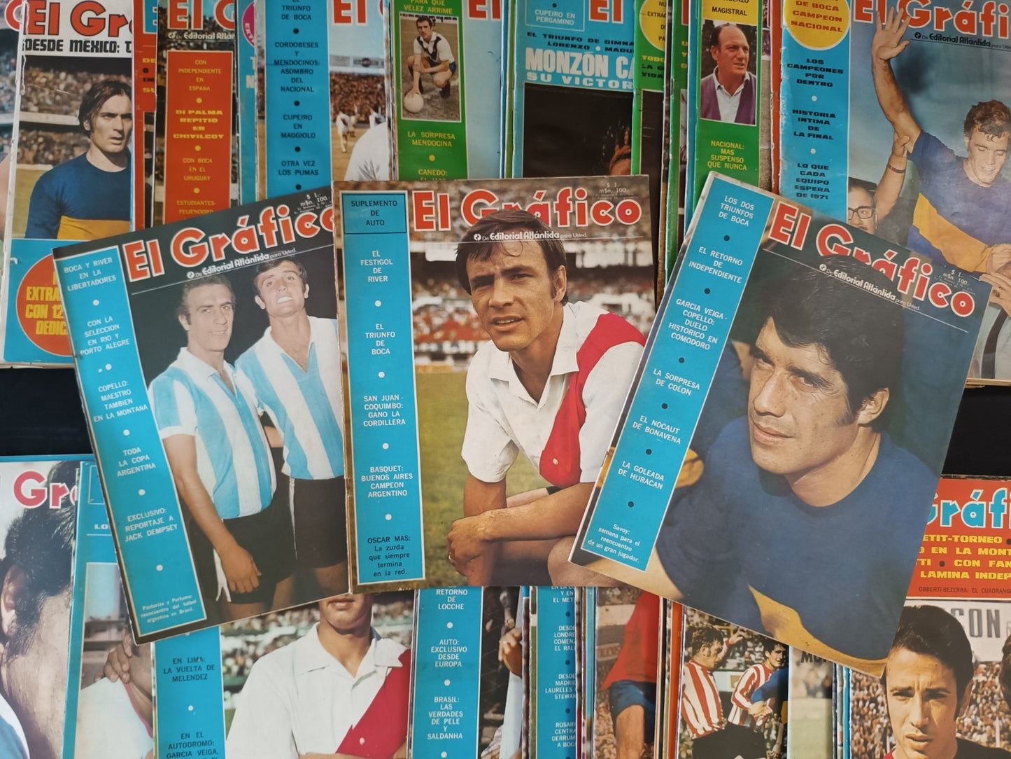 49 riviste annata 1970 El Grafico Boca Junior, River Plate