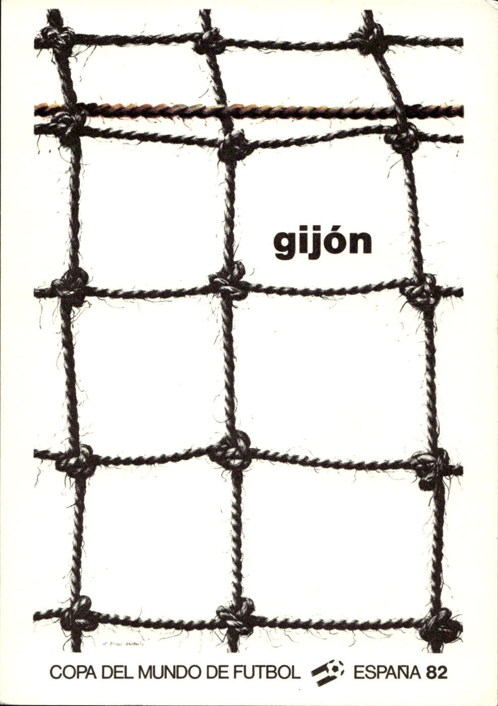 cartolina calciatori Espana 82 Gijon
