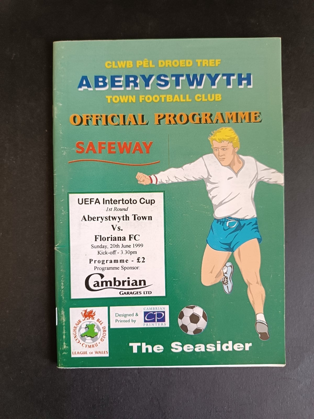 programma calcio Aberysthwyth Town vs Floriana 1999