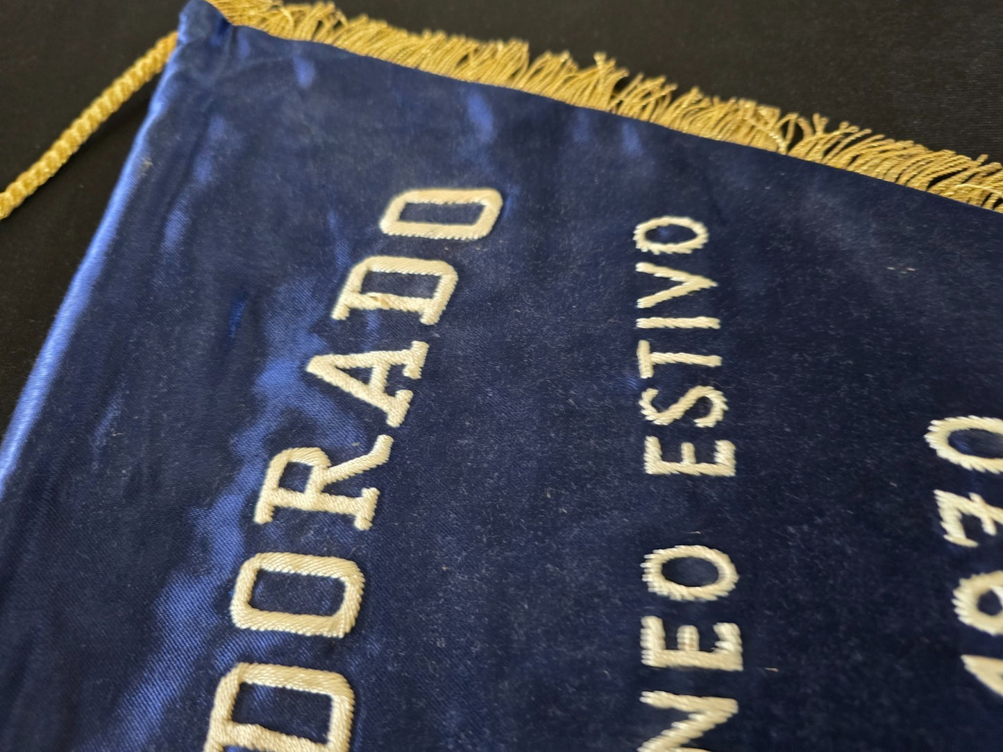 Gagliardetto Pennant RICAMATO ELDORADO BASKET BOLOGNA TORNEO 1970 originale